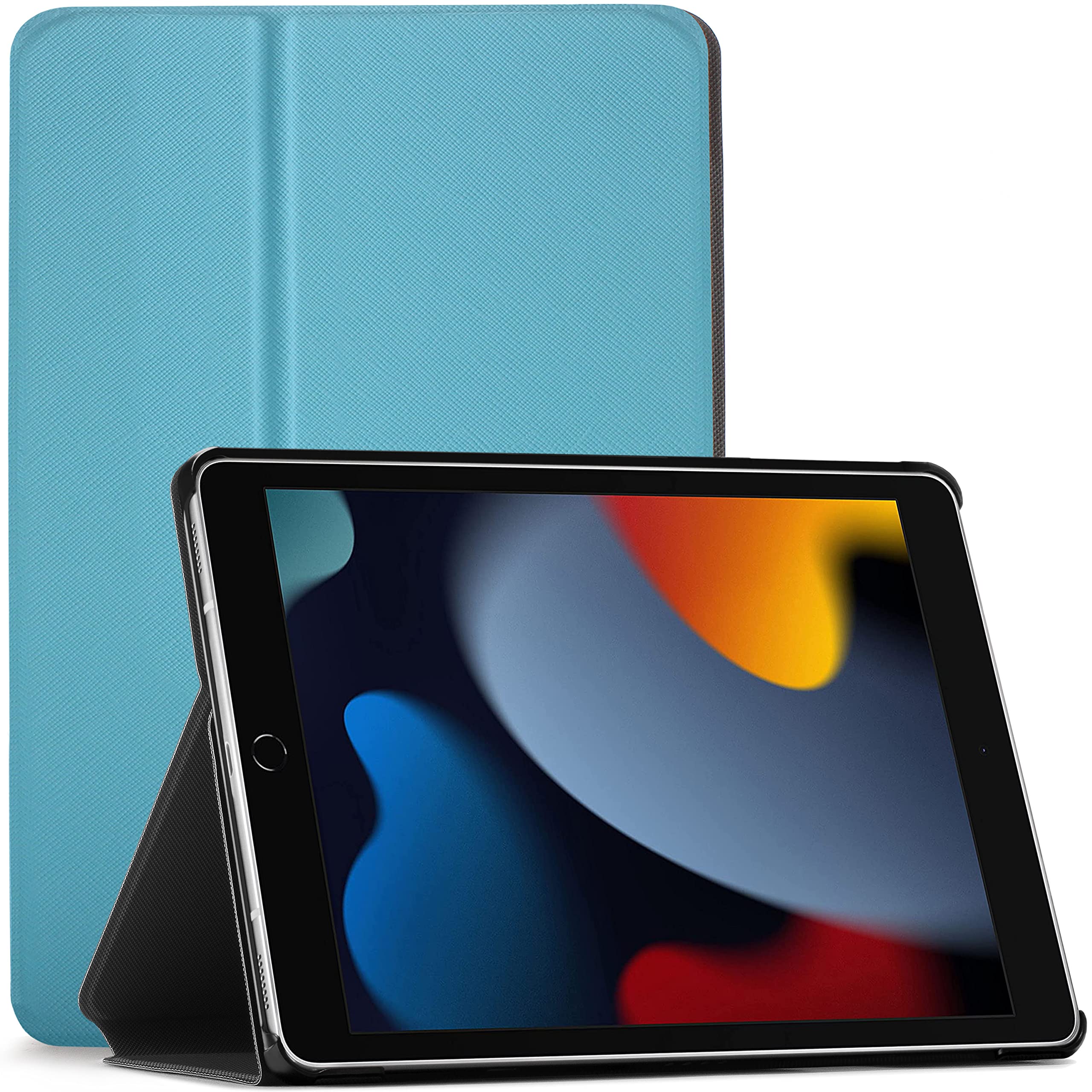 FOREFRONT CASES Hülle für iPad 9. Generation - Schutz Apple iPad 10.2 2021 Hülle Ständer - Himmelblau - Dünn & Leicht, Smart Auto Schlaf/Wach, iPad 10,2 Zoll 2021 (9. Generation) Schutzhülle, Tasche