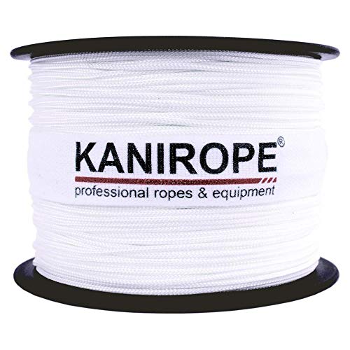Kanirope® Polyesterseil Seil Polyester POLYBRAID 2mm 500m Weiß geflochten