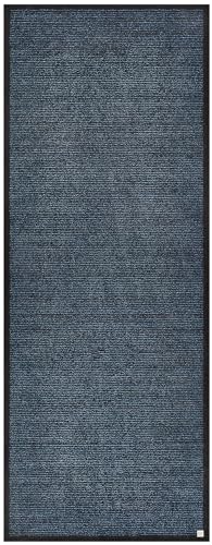 Barbara Becker Fußmatte Gentle, Schmutzfangmatte waschbar, für Eingangsbereich Wohnungstür, Fußabstreifer, Türmatte, Blau, 67 x 170 cm