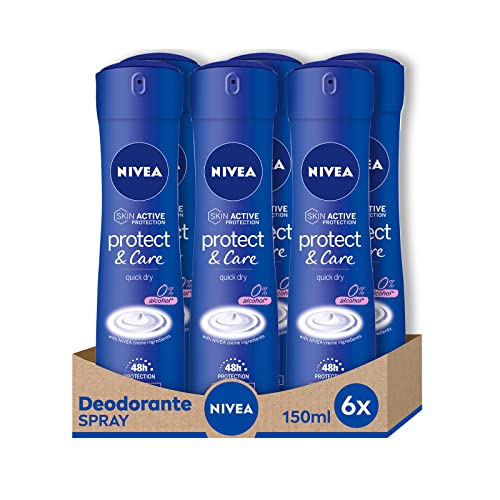 Nivea Protect & Care Lufterfrischer Spray, 6 Packungen à 150 ml