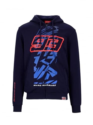 2022 MARC MARQUEZ MENS ACTIVE HOODIE 93 AND SHADED PATTERN - Blue - Mens (XL) 112cm/44 inch Chest