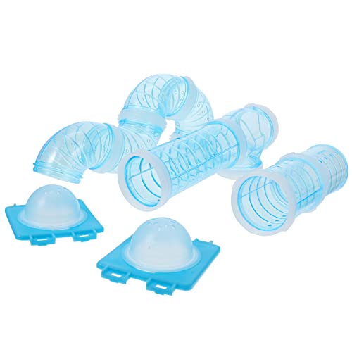 Hamster Tube DIY Hamster Tunnel Hamster Tubes: Adventure External Pipe Set Excercise for Hamster and Other Small Animals Pink Hamster Tubes (Color : Sky Blue)