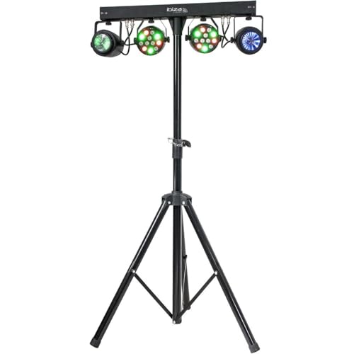 Ibiza Light & Sound DJLIGHT60 Lichtanlage Set mit LED Scheinwerfer/Lichteffekte/Stativ