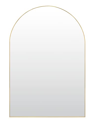 Your-Homestyle Spiegel Lotta Wandspiegel – Halbrund 60 x 90 cm Metallrahmen/Alurahmen Mirror (Gold)
