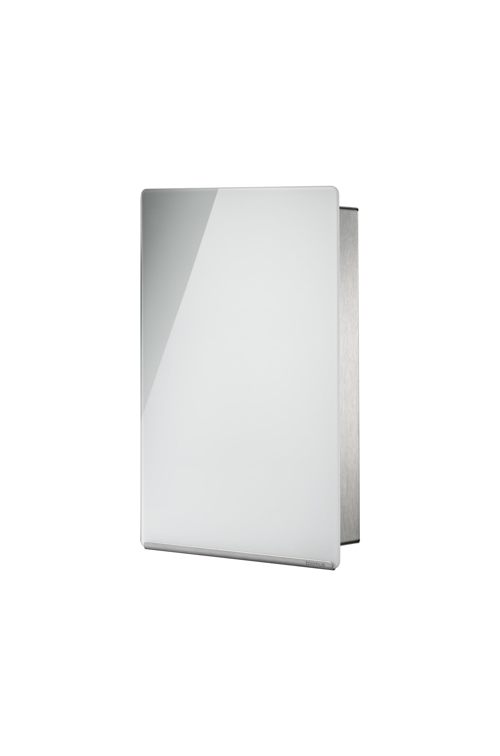 Blomus -VELIO- Schlüsselkasten/Glasmagnettafel in zeitlosem Weiß, hochwertige Verarbeitung, 7 Schlüsselhaken, magnetischer Verschluss, moderne Schlüsselbox (B / H / T: 5 x 30 x 20 cm, Weiß, 65370)