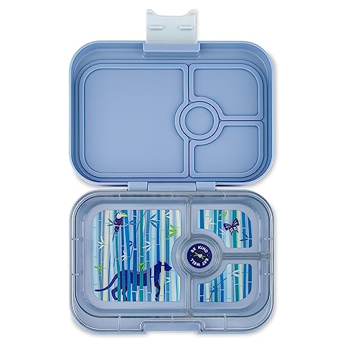 yumbox Panino Bento-Lunchbox, auslaufsicher, für Kinder und Erwachsene (Hazy Blue (Panther-Tablett)