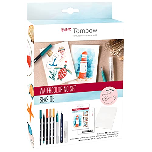 Tombow ABT Dual Brush Pen Watercoloring Set Seaside von May & Berry