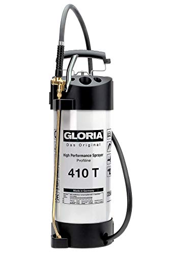 GLORIA Hochleistungssprühgerät 410 T Profiline | 10 L Füllinhalt | Profi-Drucksprüher aus Stahl | Mit Zeigermanometer | 6 bar | Ölfest