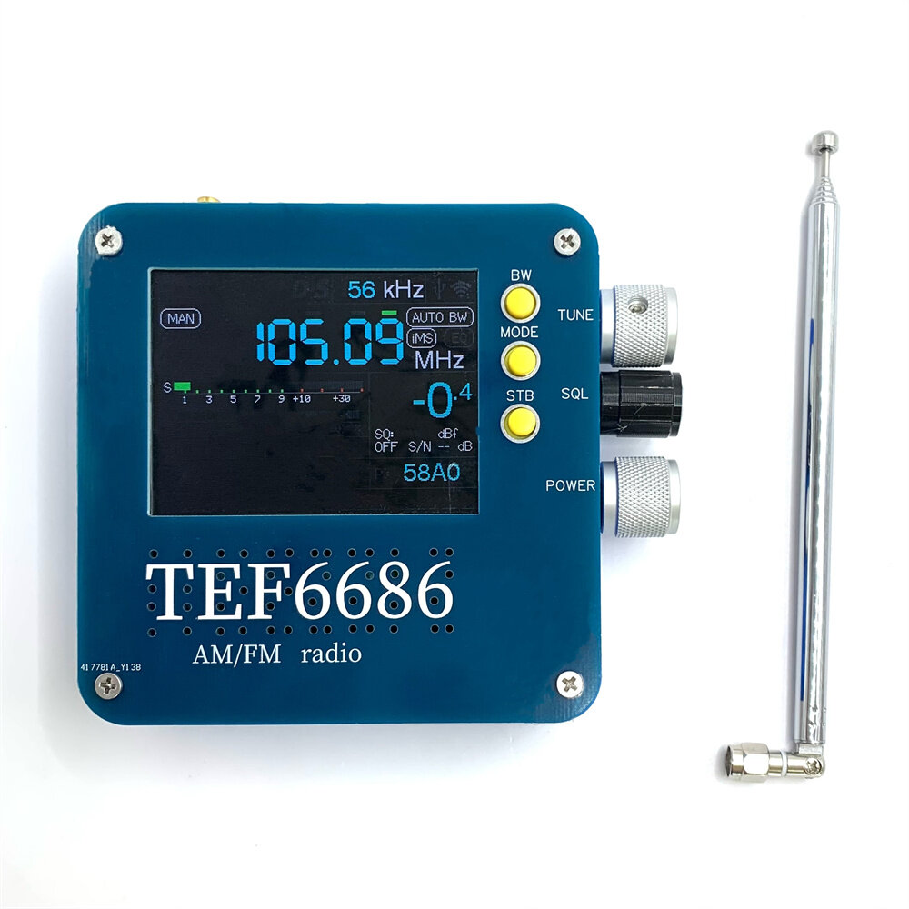 TEF6686 Vollband-Funkempfänger mit großem LCD Display, wiederaufladbar, Batterie, großer Reichweite, AM, FM, SW, MW, LW