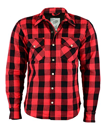 BOSMOTO Lumberjack Jacken-Hemd Rot, Reißfest, Wasserabweisend, L