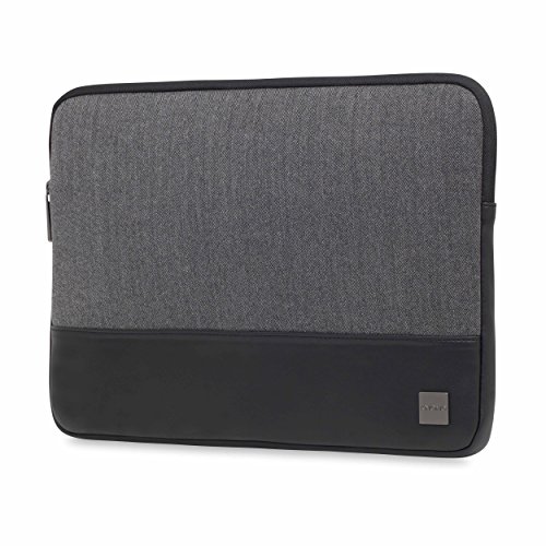 Knomo 43-102-BKG Holborn Notebook Sleeve 38,1 cm (15 Zoll) Polyester Twill schwarz/grau