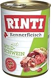 Rinti Pur Kennerfleisch Wildschwein für Hunde, 24er Pack (24 x 400 g)