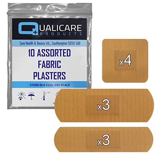 5 PACK OF 100 ASSORTED QUALICARE PREMIUM ULTRA THIN FABRIC FIRST AID KIT WOUN...