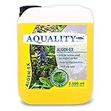 AQUALITY Aquarium Algen-EX (GRATIS Lieferung in DE - Erstklassiger Algenvernichter, Algenmittel, Algenentferner, Algenstopp - Befreit Fadenalgen, Bartalgen, Kieselalgen, Blau- + Schmieralgen), Inhalt:2.5 Liter