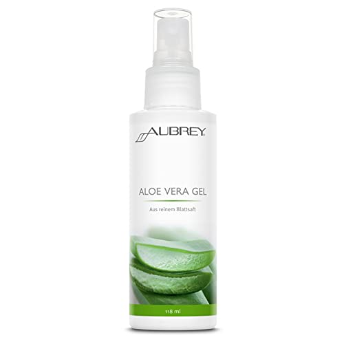 Aubrey Organics Aloe Vera Gel | 98% reiner Blattsaft aus kontrolliert biologischem Anbau | Vegan | Ohne synthetische Zusätze | Ohne Tierversuche | Echte Naturkosmetik seit 1967 | 118 ml