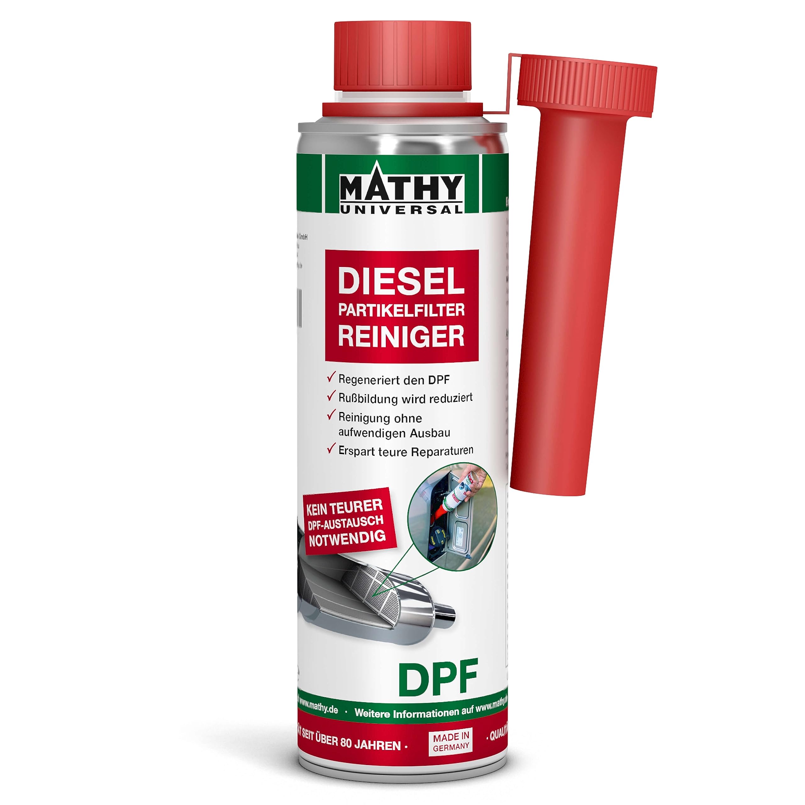 MATHY-DPF Partikelfilter Reiniger Diesel - DPF Reiniger - Diesel Systemreiniger für Dieselmotoren - Diesel Additiv, 300 ml