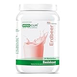 BCM Basiskost Erdbeer - Diät Shake - Das Original - 24 Portionen (500 g) - Modicur (Eiweiss – Protein - Low Carb Formula Diät zum Abnehmen – Mahlzeitenersatz)