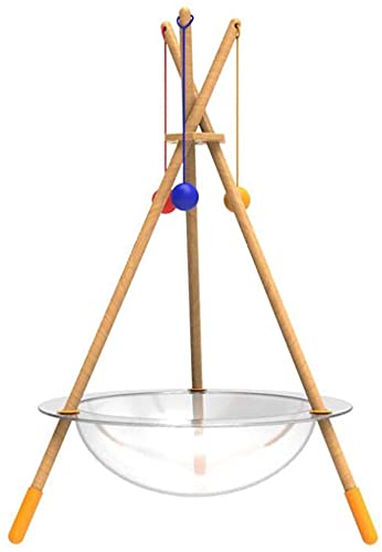 Katzenstreu Katzenstreu Klettergerüst Transparent Acryl Raumkapsel Filz Spielzeug Ball Massivholz Halterung 53x53x75cm