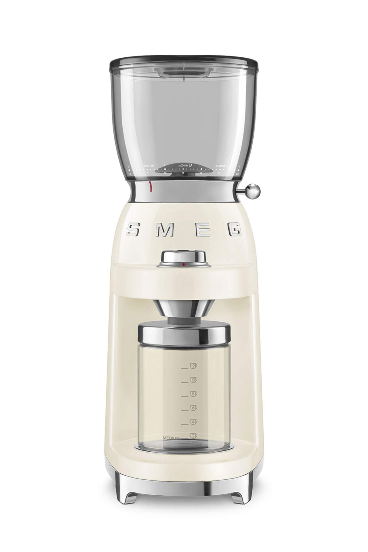 Smeg CGF01CREU Kaffeemühle, 150, Stainless Steel, Creme