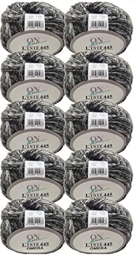 Wolle mit Glitzer 500g Wollpaket Online Linie 445 Omera Farbe 03 | Wolle mit metallic Glitzerfaden Glitzereffekt zum Stricken und Häkeln