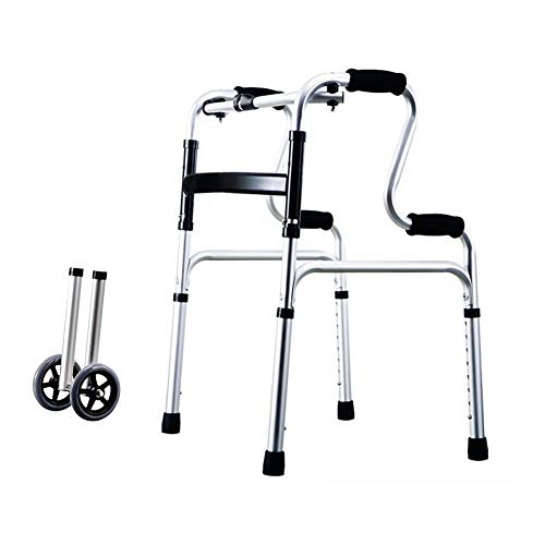 Klappbarer Walker Gehgestell Hilfswanderer älterer Menschen, Behinderte Walker Aluminiumlegierung Maximale Tragfähigkeit 400 Pfund (Size : #2)