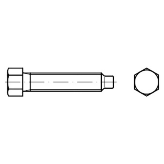 Sechskantschraube mit Zapfen DIN 561 Form B Stahl 22H/8.8 zn M8 x 16mm