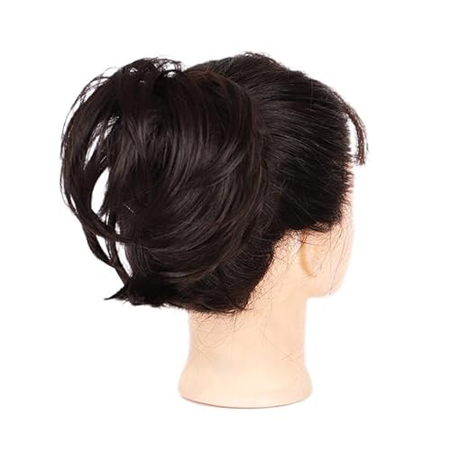 unordentliches Dutt-Haarteil Zubehör Elastischer Haargummi for Frauen, unordentlicher Haarknoten, Pferdeschwanz-Verlängerung, gerades synthetisches Haarteil, kurze Pferdeschwanz-Haarknoten-Erweiterung