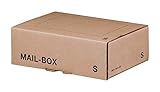 Ropipack Mailbox Versandkarton Versandbox wiederverschließbar 249 x 175 x 79 mm Braun S 20 Stück