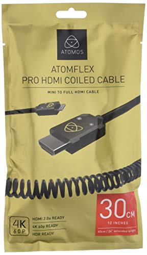 Atomos ATOM4K60C3 HDMI Kabel Mini 30 cm, Cast Connector (60 cm Extended) schwarz