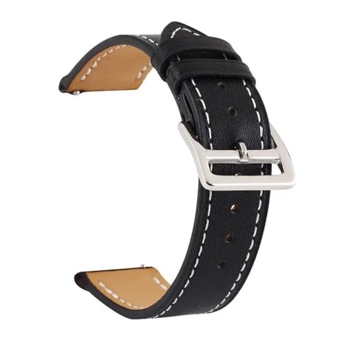 BOLEXA uhr Lederarmband Echtes Leder-Uhrenarmband, 20 mm, 22 mm, High-End-Armband, 18–24 mm, schnelles Armband-Zubehör (Color : Schwarz, Size : 22mm)