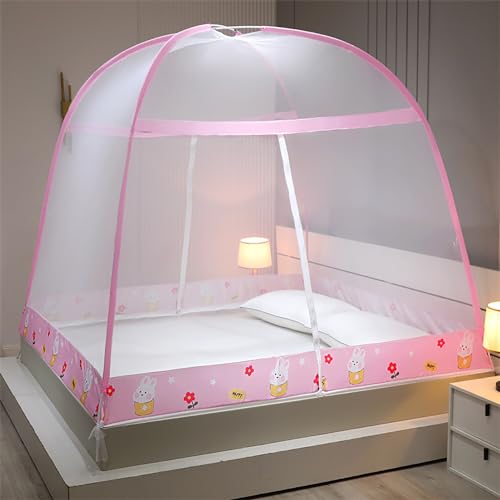 BTAISYDE Pop-up-Moskitonetz-Zeltdach für Betten, Freistehendes Zelt für Camping, mit Vollständig Geschlossenem Netzboden, Faltbares Tragbares Design,D,1.8M