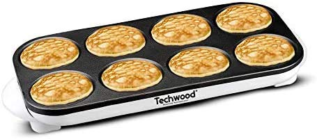 Techwood TCP-800, Crêpepfanne, Crepes Party, | Ideal für 8 Personen | 1500 W, Weiß