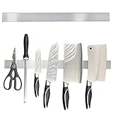 Womdee Magnetischer Messerhalter, magnetische Messerleiste, Edelstahl, magnetisch, einfache Montage, Messerhalter für Wand, Küche, Zuhause, 50 cm