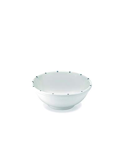 Zafferano Striche - Porzellan-Salatschüssel, Durchmesser 210 mm, Farbe Pois Grau, spülmaschinenfest bis 60° - Set 2 Stück