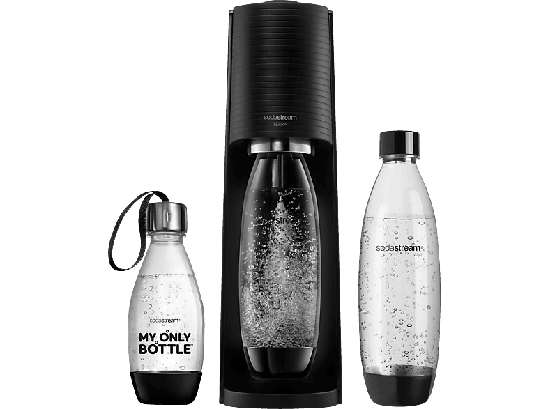 SODASTREAM Terra Vorteilspack Wassersprudler Schwarz