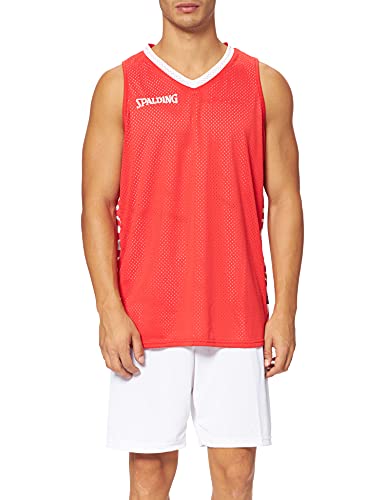 Spalding Herren Essential Reversible Shirt, rot/Weiß, XXL