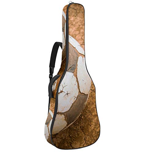 Gitarren-Gigbag, wasserdicht, Reißverschluss, weich, für Bassgitarre, Akustik- und klassische Folk-Gitarre, Tasche für alte Fußball, Fußball
