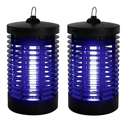 Eaxus 2er Set UV Insektenvernichter Insektenfalle Elektrisch Elektrischer Insekten Schutz Licht Fliegenfalle Mückenlampe Fliegenfänger