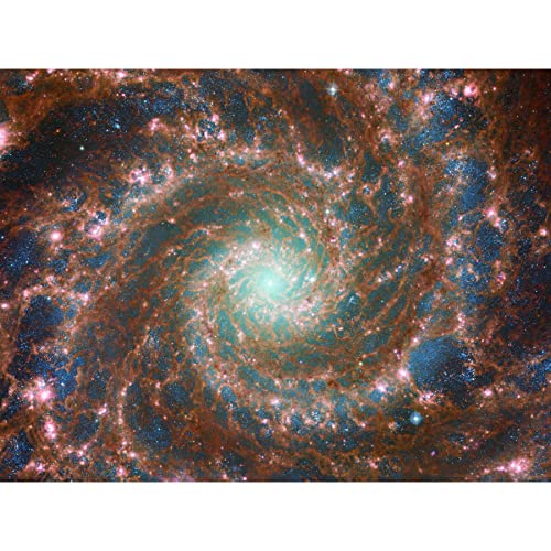 NASA James Webb Hubble Space Telescope The Phantom Galaxy Across the Spectrum Large XL Wall Art Canvas Print