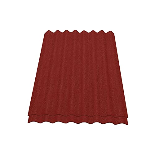 Onduline Easyline Dachplatte Wandplatte Trapezblech Wellplatte 2x0,76m² - rot