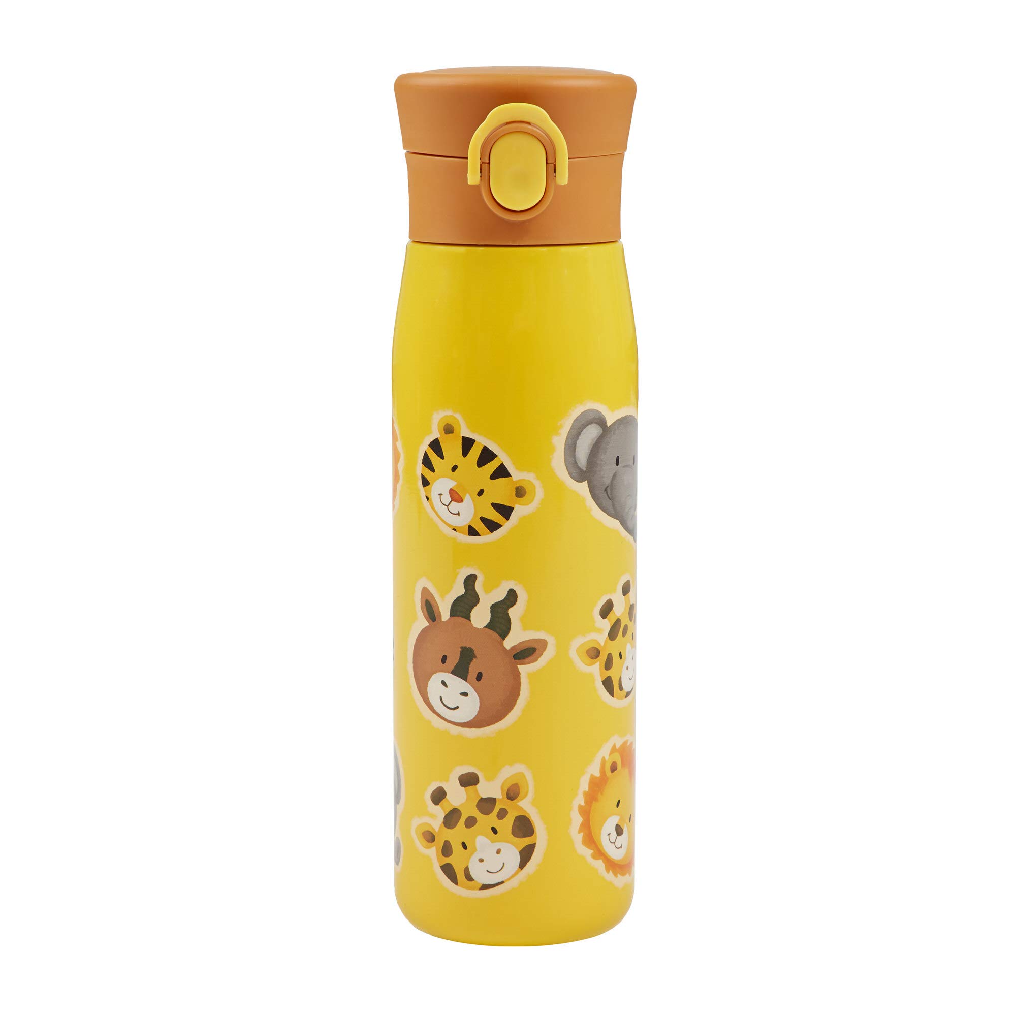 SIGIKID 25095 Edelstahl-Isolierflasche Zoo OnTour Trinkflasche Mädchen und Jungen Accessoires empfohlen ab 3 Jahren gelb 420ml