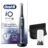 Oral-B iO Series 8 Elektrische Zahnbürste/Electric Toothbrush, 6 Putzmodi für Zahnpflege, Magnet-Technologie, Farbdisplay & Beauty-Tasche, Special Edition, Geschenk Mann/Frau, black onyx