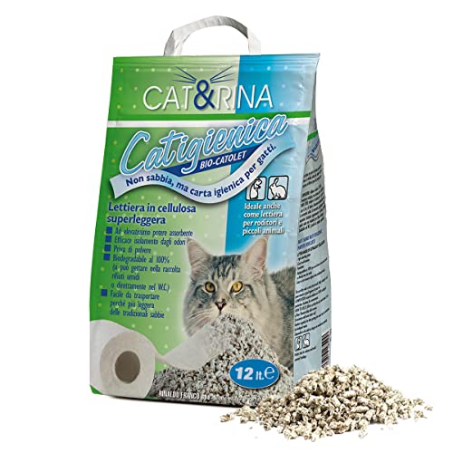Cat&Rina Cat&Rina Cathygienische Katzentoilette aus Papier, biologisch abbaubar und saugfähig, 12 l