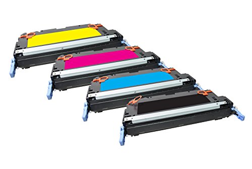 Freecolor Q6470A/71A/72A/73A für HP Color LaserJet 3600, Rainbow Kit, Premium Toner, wiederaufbereitet 6000/4000 Seiten, bei 5% Deckung, schwarz