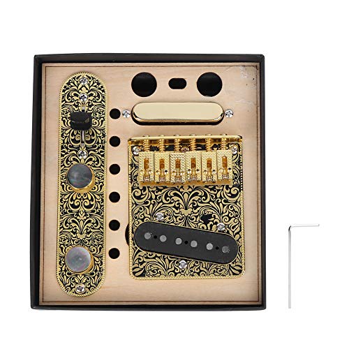 Tonabnehmer, 9,7 kΩ Hals mit Knopf Schwarz mit Schaltkappe E-Gitarren-Tonabnehmer, für TL-Gitarren-E-Gitarre