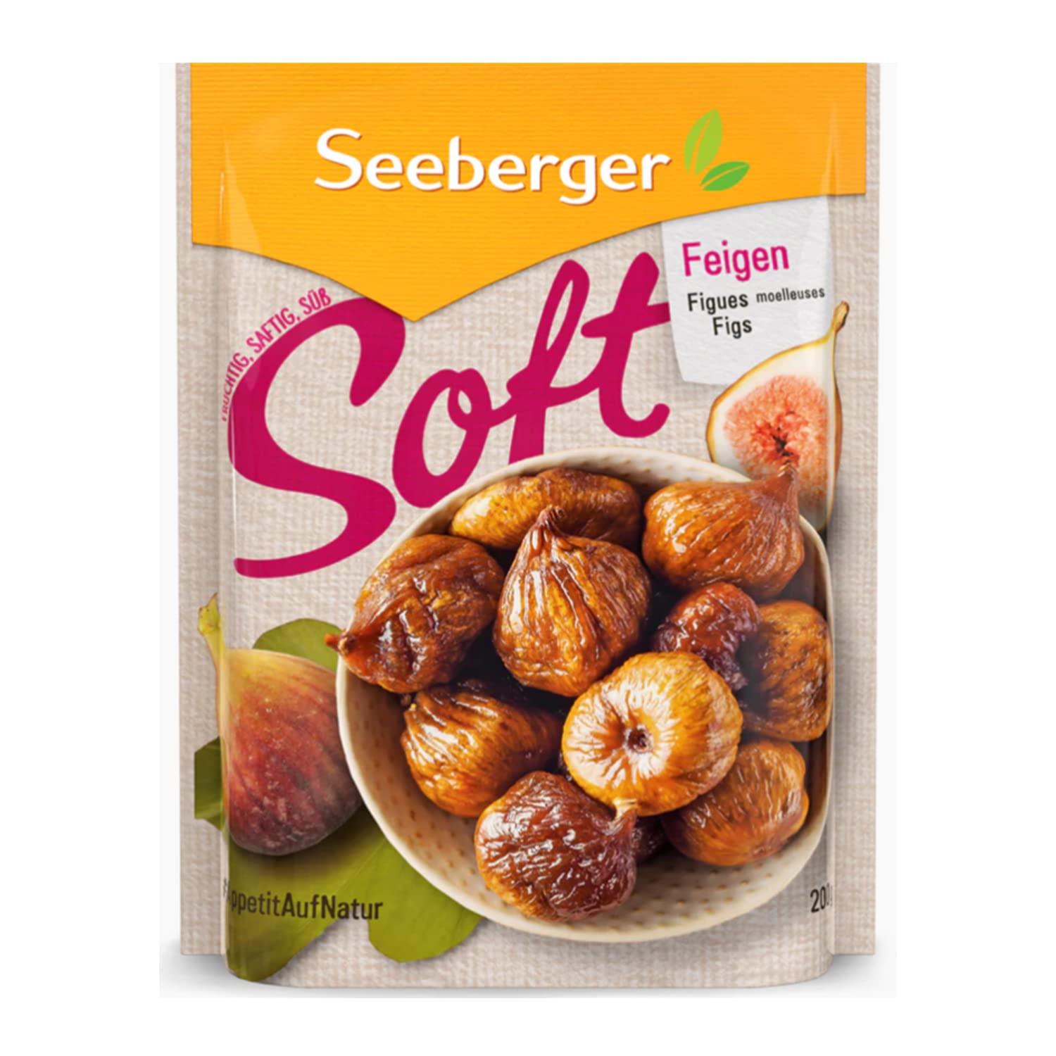 Seeberger Soft-Feigen 13er Pack, Honigsüße Bergfeigen mit kernigem Fruchtfleisch - für ernährungsbewusste Genießer - essfertig, getrocknet & pasteurisiert - ohne Zuckerzusatz, vegan (13 x 200 g)