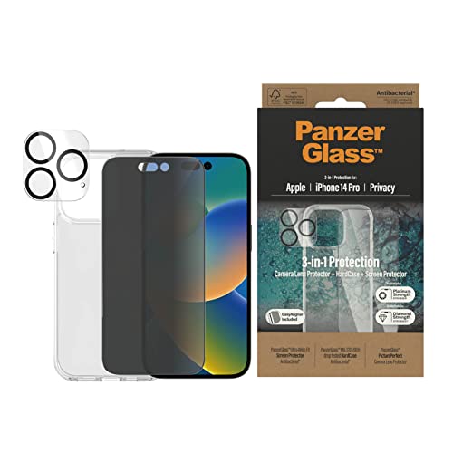 PanzerGlass PanzerGlass f. iPhone 14 6,1- Pro, Bundle Privacy Glass+Ca