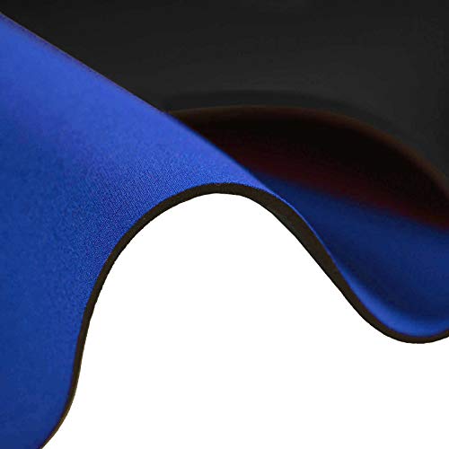0,5m Neopren-Stoff Doubleface 3mm Stretch 130cm breit Meterware Farbwahl, Farbe:schwarz-königsblau