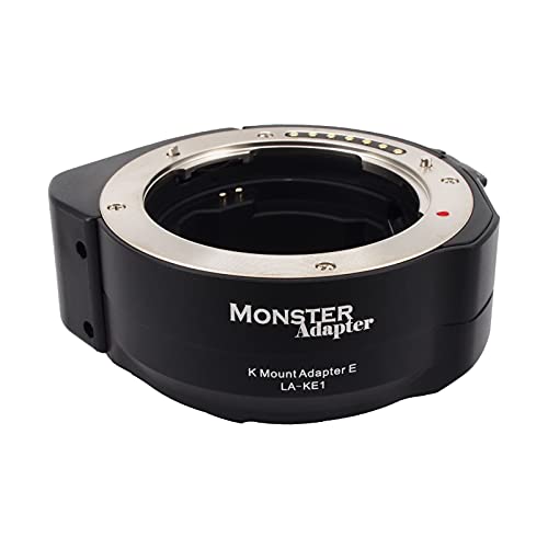 MonsterAdapter LA-KE1 Adapterring Autofokus für Pentax Objektive an Sony E Kameras Unterstützt mechanische/elektromagnetische Blende,Schraubendreher,SDM/DC.