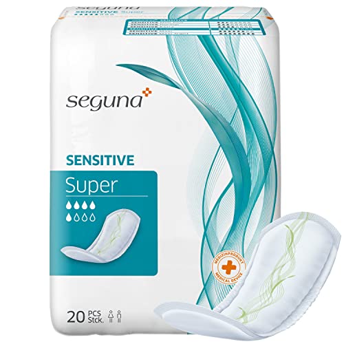 SEGUNA Sensitive Super, Inkontinenzeinlagen für Frauen und Männer, Einlagen bei mittlerer Inkontinenz & Blasenschwäche (Beutel (20 Stück))